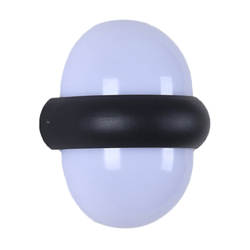 Plastic Ball Flush Wall Sconce Contemporary 1/2-Light Black Wall Lighting for Patio Clearhalo 'Cast Iron' 'Glass' 'Industrial' 'Modern wall lights' 'Modern' 'Tiffany' 'Traditional wall lights' 'Wall Lamps & Sconces' 'Wall Lights' Lighting' 1985591