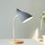 Metal Horn Shade Reading Light Adult Bedroom 1 Bulb Nordic Desk Light with Plug-In Cord Grey Clearhalo 'Lamps' 'Table Lamps' Lighting' 198578