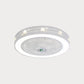 Acrylic Round Laser-Cut Ceiling Fan Light Modernist LED White Semi Flush Mount, 23" Wide Clearhalo 'Ceiling Fans with Lights' 'Ceiling Fans' 'Modern Ceiling Fans' 'Modern' Lighting' 1985790