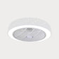 Acrylic Round Laser-Cut Ceiling Fan Light Modernist LED White Semi Flush Mount, 23" Wide Clearhalo 'Ceiling Fans with Lights' 'Ceiling Fans' 'Modern Ceiling Fans' 'Modern' Lighting' 1985799