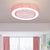 22" Wide Nordic LED Semi Flush Mount Light Drum Hanging Fan Lamp with Acrylic Shade for Dining Room Pink Clearhalo 'Ceiling Fans with Lights' 'Ceiling Fans' 'Modern Ceiling Fans' 'Modern' Lighting' 1985820