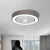 22" Wide Nordic LED Semi Flush Mount Light Drum Hanging Fan Lamp with Acrylic Shade for Dining Room Grey Clearhalo 'Ceiling Fans with Lights' 'Ceiling Fans' 'Modern Ceiling Fans' 'Modern' Lighting' 1985827