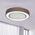 22" Wide Nordic LED Semi Flush Mount Light Drum Hanging Fan Lamp with Acrylic Shade for Dining Room Coffee Clearhalo 'Ceiling Fans with Lights' 'Ceiling Fans' 'Modern Ceiling Fans' 'Modern' Lighting' 1985831