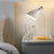 Metal Horn Shade Reading Light Adult Bedroom 1 Bulb Nordic Desk Light with Plug-In Cord White Clearhalo 'Lamps' 'Table Lamps' Lighting' 198585