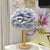 Feather Flower-Like Night Lamp Modern 1-Light Grey/Blue/Burgundy and Wood Table Light for Bedroom Grey Clearhalo 'Lamps' 'Table Lamps' Lighting' 1985889