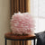 Grey/White/Pink Spherical Night Lamp Nordic Single-Bulb Feather Table Stand Light for Living Room Pink Clearhalo 'Lamps' 'Table Lamps' Lighting' 1985911