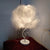 Feather Cloud Table Lamp Romantic Nordic 1 Bulb White Night Light with Crystal Accent White Clearhalo 'Lamps' 'Table Lamps' Lighting' 1985954