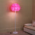 18"/21.5" Wide Dome Stand Up Lamp Modern Feather 1-Light Living Room Floor Light in White/Pink/Orange Pink Clearhalo 'Floor Lamps' 'Lamps' Lighting' 1986044