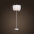 Single-Bulb Living Room Floor Lamp Minimalist White/Chrome Standing Light with Cylindrical Feather Shade White A Clearhalo 'Floor Lamps' 'Lamps' Lighting' 1986073