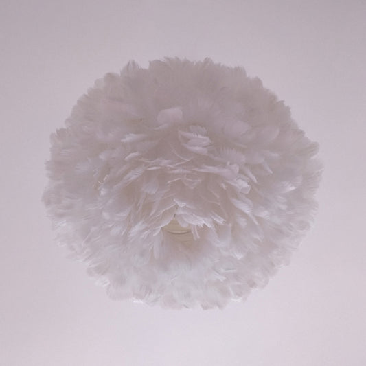 Feather Rose Blossom Pendant Light Modernist 1-Light Grey/Apricot/Pink Ceiling Hang Lamp over Table, 18"/21.5" Width Clearhalo 'Ceiling Lights' 'Modern Pendants' 'Modern' 'Pendant Lights' 'Pendants' Lighting' 1986210