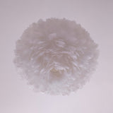 Feather Rose Blossom Pendant Light Modernist 1-Light Grey/Apricot/Pink Ceiling Hang Lamp over Table, 18"/21.5" Width Clearhalo 'Ceiling Lights' 'Modern Pendants' 'Modern' 'Pendant Lights' 'Pendants' Lighting' 1986210