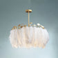 Nordic Tree/Crown/Floral Pendant Light Kit Feather/Sheer/Acrylic Single Bedroom Suspension Lighting in White Clearhalo 'Ceiling Lights' 'Modern Pendants' 'Modern' 'Pendant Lights' 'Pendants' Lighting' 1986240