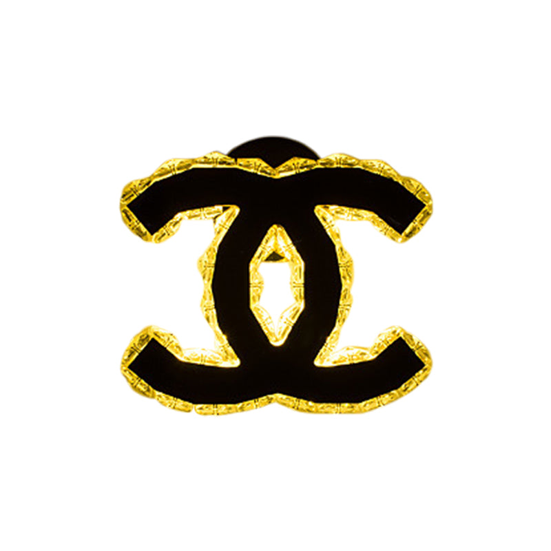 WIFI/Dual C/Loving Heart Hotel Flush Mount Crystal Encrusted Modern LED Wall Sconce Lighting in Gold Gold B Clearhalo 'Modern wall lights' 'Modern' 'Wall Lamps & Sconces' 'Wall Lights' Lighting' 1986353