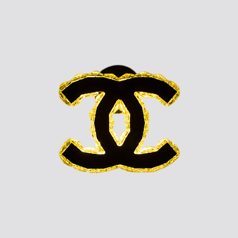 WIFI/Dual C/Loving Heart Hotel Flush Mount Crystal Encrusted Modern LED Wall Sconce Lighting in Gold Clearhalo 'Modern wall lights' 'Modern' 'Wall Lamps & Sconces' 'Wall Lights' Lighting' 1986354