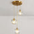 Faceted K9 Crystal Cluster Ball Pendant Stylish Modern 3/6/10-Bulb Brass Ceiling Hang Light for Living Room 3 Brass Clearhalo 'Ceiling Lights' 'Modern Pendants' 'Modern' 'Pendant Lights' 'Pendants' Lighting' 1986396