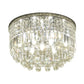 Nickel Round Flush Mount Light Modern 9-Bulb Clear Cut Crystal Ceiling Light Fixture Clearhalo 'Ceiling Lights' 'Close To Ceiling Lights' 'Close to ceiling' 'Flush mount' Lighting' 1986442