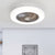 Acrylic Circular Hanging Fan Lamp Modernity 20.5" Wide LED Semi Flush Mount Light, 7 Blades Gold Clearhalo 'Ceiling Fans with Lights' 'Ceiling Fans' 'Modern Ceiling Fans' 'Modern' Lighting' 1986525