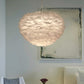 White Sphere Pendulum Light Minimalist 14"/18"/21.5" Wide 1-Head Feather Down Lighting Pendant Clearhalo 'Ceiling Lights' 'Modern Pendants' 'Modern' 'Pendant Lights' 'Pendants' Lighting' 1986672