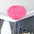 Hemispherical Feather Drop Pendant Simplicity 1-Light Grey/White/Pink Hanging Lamp for Bedroom Pink Clearhalo 'Ceiling Lights' 'Modern Pendants' 'Modern' 'Pendant Lights' 'Pendants' Lighting' 1986737