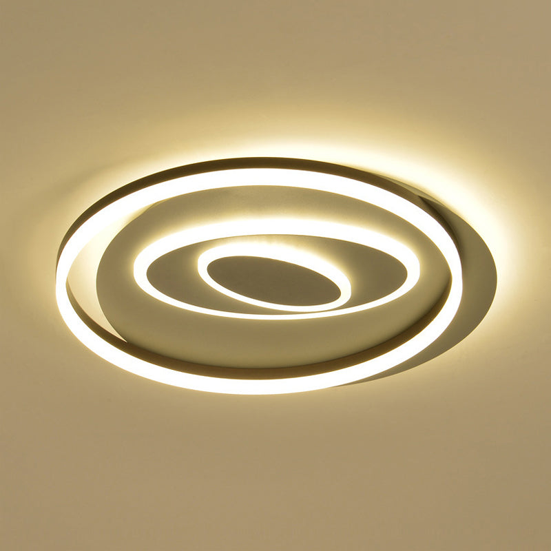 Contemporary Circle Flush Mount Light Acrylic Third Gear LED Ceiling Lamp in Black for Child Bedroom Clearhalo 'Ceiling Lights' 'Close To Ceiling Lights' 'Close to ceiling' 'Flush mount' Lighting' 198676
