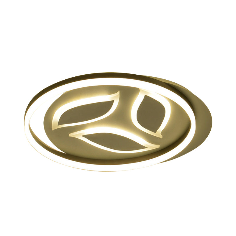 Contemporary Circle Flush Mount Light Acrylic Third Gear LED Ceiling Lamp in Black for Child Bedroom Clearhalo 'Ceiling Lights' 'Close To Ceiling Lights' 'Close to ceiling' 'Flush mount' Lighting' 198680