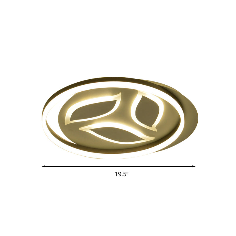 Contemporary Circle Flush Mount Light Acrylic Third Gear LED Ceiling Lamp in Black for Child Bedroom Clearhalo 'Ceiling Lights' 'Close To Ceiling Lights' 'Close to ceiling' 'Flush mount' Lighting' 198681