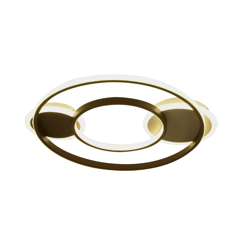 Contemporary Circle Flush Mount Light Acrylic Third Gear LED Ceiling Lamp in Black for Child Bedroom Clearhalo 'Ceiling Lights' 'Close To Ceiling Lights' 'Close to ceiling' 'Flush mount' Lighting' 198684