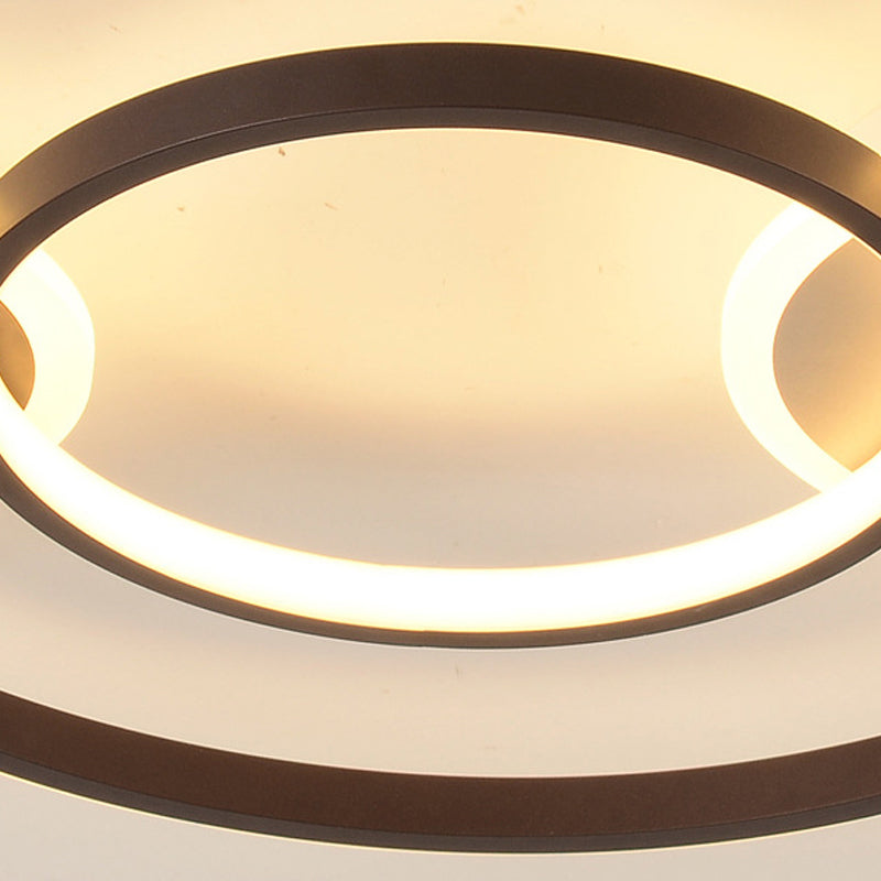 Contemporary Circle Flush Mount Light Acrylic Third Gear LED Ceiling Lamp in Black for Child Bedroom Clearhalo 'Ceiling Lights' 'Close To Ceiling Lights' 'Close to ceiling' 'Flush mount' Lighting' 198685
