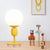 1 Head Orb Shade Reading Light Modern Eye-Caring Desk Light for Child Bedroom Yellow Clearhalo 'Lamps' 'Table Lamps' Lighting' 198700
