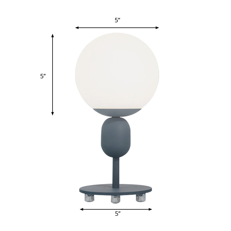 1 Head Orb Shade Reading Light Modern Eye-Caring Desk Light for Child Bedroom Clearhalo 'Lamps' 'Table Lamps' Lighting' 198707