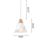 Modernism Cone Pendant Light 1 Light Aluminum and Wood Pendant Ceiling Light in Black/Blue for Dining Table White Clearhalo 'Ceiling Lights' 'Modern Pendants' 'Modern' 'Pendant Lights' 'Pendants' Lighting' 19875
