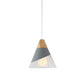 Modernism Cone Pendant Light 1 Light Aluminum and Wood Pendant Ceiling Light in Black/Blue for Dining Table Grey Clearhalo 'Ceiling Lights' 'Modern Pendants' 'Modern' 'Pendant Lights' 'Pendants' Lighting' 19877