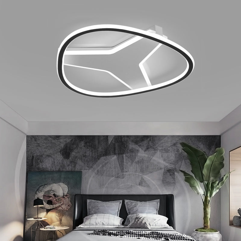 Three-Pointed Star Flush Mount Light Cartoon Acrylic LED Ceiling Lamp in White for Bathroom White White Clearhalo 'Ceiling Lights' 'Close To Ceiling Lights' 'Close to ceiling' 'Flush mount' Lighting' 198778