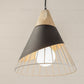 Modernism Cone Pendant Light 1 Light Aluminum and Wood Pendant Ceiling Light in Black/Blue for Dining Table Clearhalo 'Ceiling Lights' 'Modern Pendants' 'Modern' 'Pendant Lights' 'Pendants' Lighting' 19882