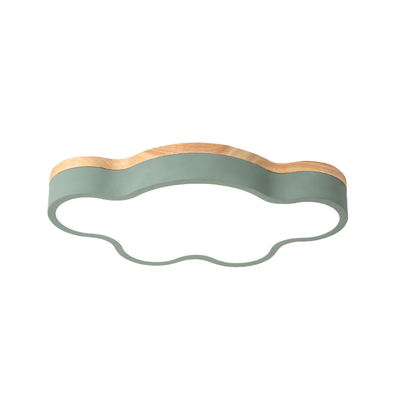 Flat Cloud LED Flush Mount Light Eye-Caring Nordic Acrylic Ceiling Lamp for Baby Bedroom Clearhalo 'Ceiling Lights' 'Close To Ceiling Lights' 'Close to ceiling' 'Flush mount' Lighting' 198919