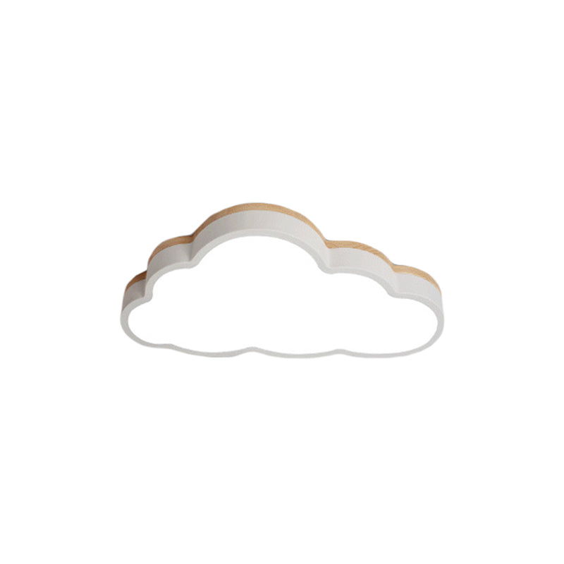 Slim Panel Cloud Ceiling Mount Light Macaron Loft Acrylic LED Ceiling Lamp for Living Room Clearhalo 'Ceiling Lights' 'Close To Ceiling Lights' 'Close to ceiling' 'Flush mount' Lighting' 198987