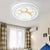 Girls Bedroom Circle Flush Ceiling Light with Cute Pattern Acrylic Cartoon LED Ceiling Lamp in Pink Orange B Clearhalo 'Ceiling Lights' 'Close To Ceiling Lights' 'Close to ceiling' 'Flush mount' Lighting' 199040