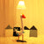 Animal Long Neck Goose Floor Light 1 Head Fabric Floor Lamp in White for Child Bedroom White Clearhalo 'Floor Lamps' 'Lamps' Lighting' 199090