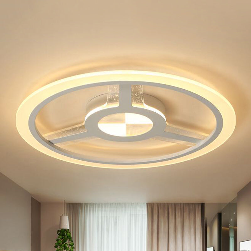 Kids White LED Ceiling Mount Light Steering Wheel Acrylic Ceiling Lamp for Foyer Kindergarten Clearhalo 'Ceiling Lights' 'Close To Ceiling Lights' 'Close to ceiling' 'Flush mount' Lighting' 199121
