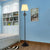Simple Style White Floor Lamp with Plug In Cord Anchor 1 Light Metal Floor Light for Living Room White Clearhalo 'Floor Lamps' 'Lamps' Lighting' 199124