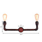2-Light Pressure Gauge Wall Mounted Pipe Light Industrial Weathered Copper Metal Sconce for Indoor, 20.5"/21.5" Wide Clearhalo 'Art deco wall lights' 'Cast Iron' 'Glass' 'Industrial wall lights' 'Industrial' 'Middle century wall lights' 'Modern' 'Rustic wall lights' 'Tiffany' 'Traditional wall lights' 'Wall Lamps & Sconces' 'Wall Lights' Lighting' 199140
