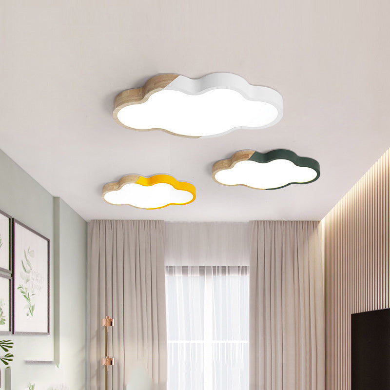 Acrylic Cloud Shape Flush Mount Light Kid Bedroom Nordic Energy Saving LED Ceiling Light Clearhalo 'Ceiling Lights' 'Close To Ceiling Lights' 'Close to ceiling' 'Flush mount' Lighting' 199147