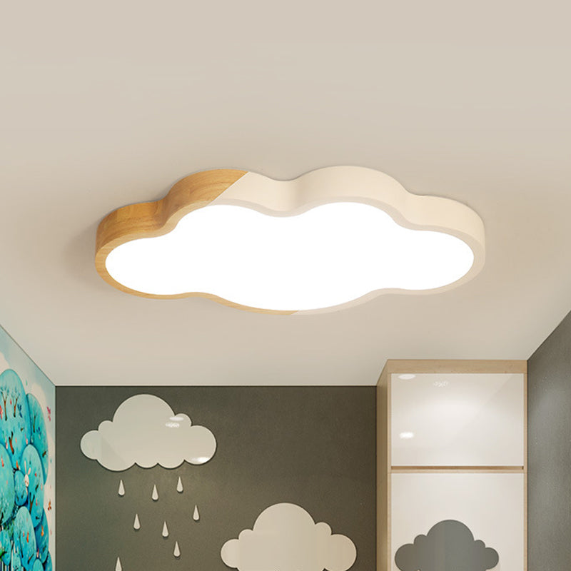 Acrylic Cloud Shape Flush Mount Light Kid Bedroom Nordic Energy Saving LED Ceiling Light White Clearhalo 'Ceiling Lights' 'Close To Ceiling Lights' 'Close to ceiling' 'Flush mount' Lighting' 199148