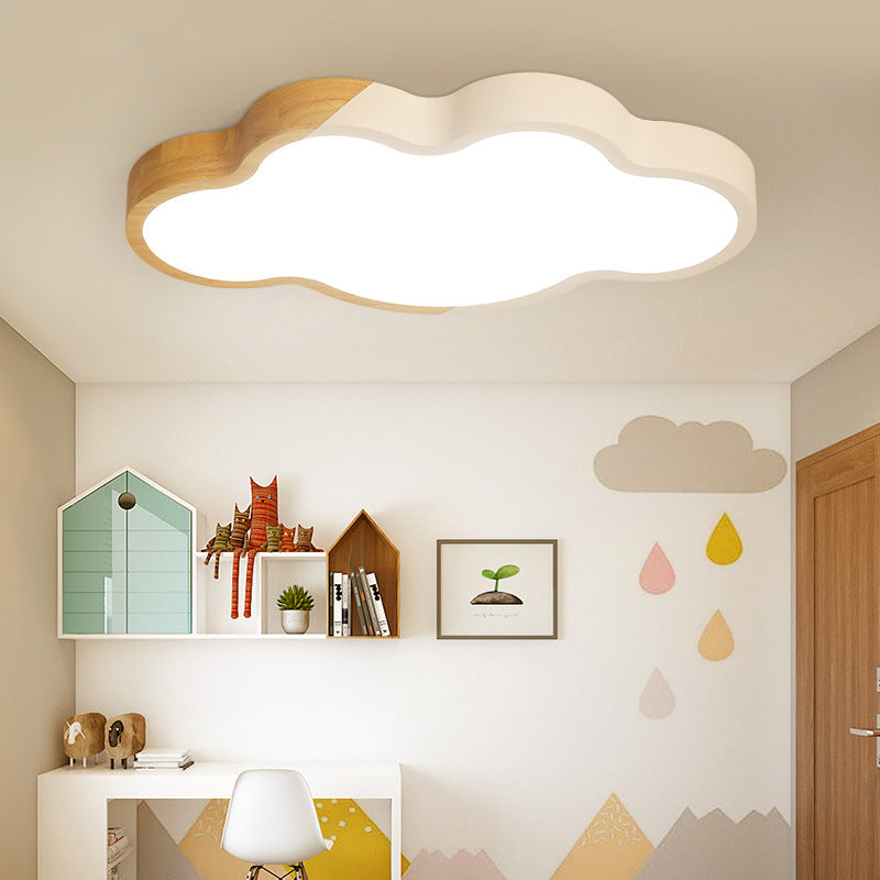 Acrylic Cloud Shape Flush Mount Light Kid Bedroom Nordic Energy Saving LED Ceiling Light Clearhalo 'Ceiling Lights' 'Close To Ceiling Lights' 'Close to ceiling' 'Flush mount' Lighting' 199149
