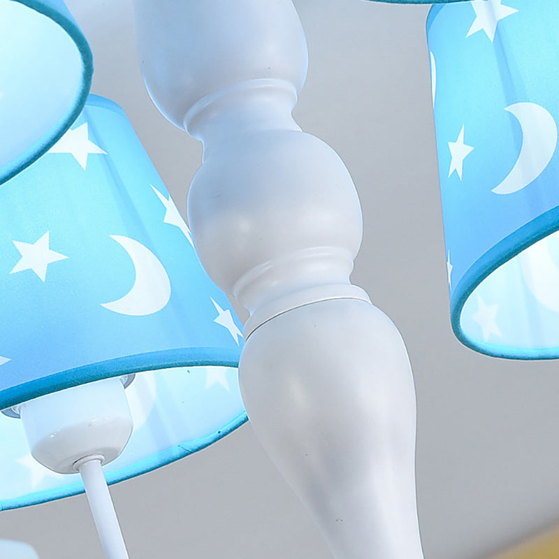 Modern Style Horse Hanging Lamp with Star Fabric Hanging Chandelier for Nursing Room Clearhalo 'Ceiling Lights' 'Chandeliers' Lighting' options 199267