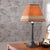 Craftsman Study Room Desk Light Fabric One Light Contemporary Style Desk Lamp Brown Clearhalo 'Lamps' 'Table Lamps' Lighting' 199273