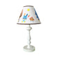 Tapered Shade Bedroom Desk Lamp with Animal Fabric One Light Kids Reading Light in White Clearhalo 'Lamps' 'Table Lamps' Lighting' 199295