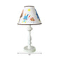 Tapered Shade Bedroom Desk Lamp with Animal Fabric One Light Kids Reading Light in White Clearhalo 'Lamps' 'Table Lamps' Lighting' 199296