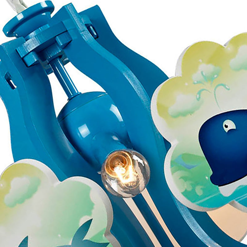 Cartoon Hanging Lamp Fixture with Tapered Shade Fabric Hanging Lights for Kindergarten Clearhalo 'Ceiling Lights' 'Chandeliers' Lighting' options 199461