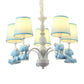 Simple Style Bear Hanging Ceiling Lamp Metal and Resin Hanging Chandelier for Living Room Clearhalo 'Ceiling Lights' 'Chandeliers' Lighting' options 199533
